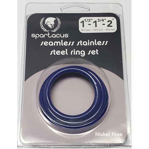 Blue Stainless Steel C-ring Set - Customizable Fit
