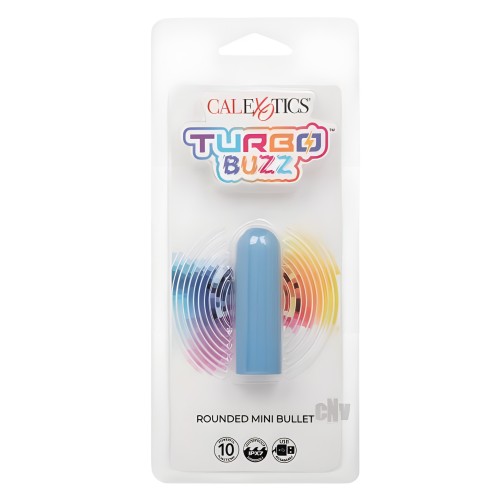 Turbo Buzz Rounded Mini Bullet Stimulator - Blue