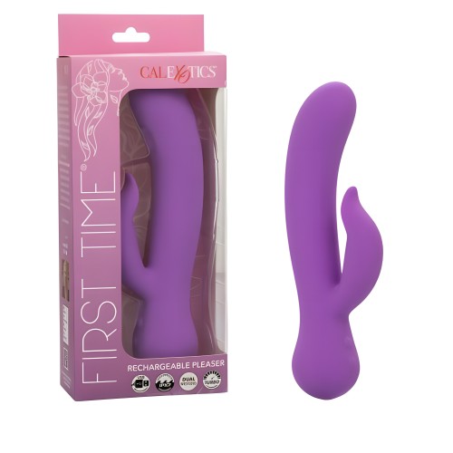 First Time Rechargeable Pleaser Vibrator - Purple