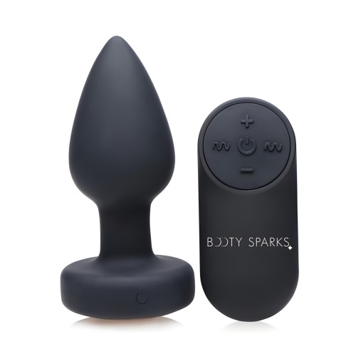 Plug Anal Vibrante LED de Silicona Booty Sparks Pequeño Negro
