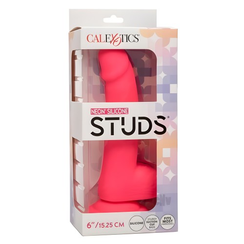 Neon Silicone Studs 6" Dildo - Vibrant Pleasure