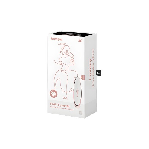 Satisfyer Luxury Pret-a-Porter Metal & Leather Blanco