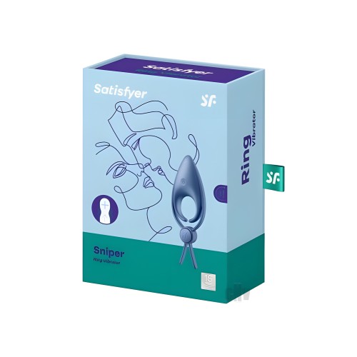 Satisfyer Men Sniper Gris/Azul Anillo para el Pene