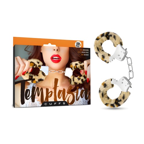 Temptasia Furry Leopard Cuffs - Adjustable and Comfortable