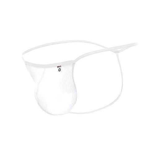 Mesh Boy Thong White