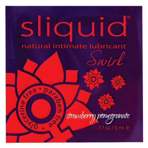 Lubricante Sliquid Swirl Pillow - .17 oz Fresa Granada