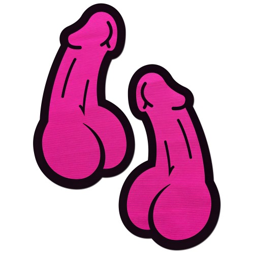 Pastease Pink Penises - Neon Nipple Pasties