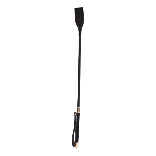 18" PU Golden Tip Riding Crop Black
