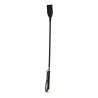 18" PU Golden Tip Riding Crop Black