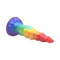 Creature Cocks Dildo de Silicona Cuerno Arcoíris