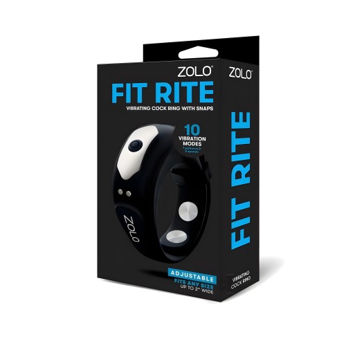 Zolo Fit Rite Adj Vibe Cockring Snaps