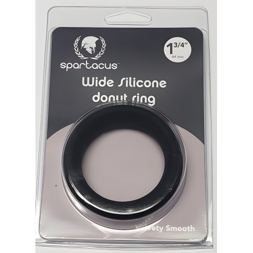 Wide Silicone Donut Ring Black