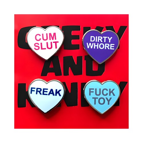 Geeky & Kinky Heart Pin 4-Pack