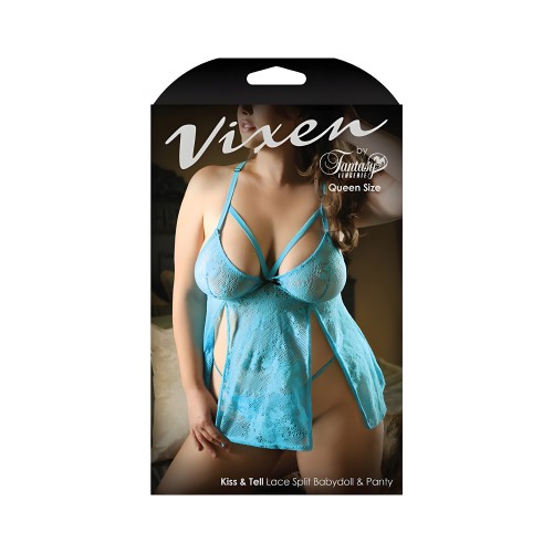 Vixen Kiss & Tell Lace Babydoll & Panty