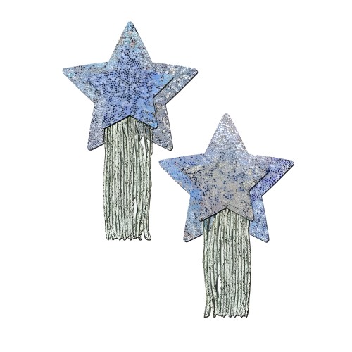 Pastease Tassel Pasties: Black Glitter Star