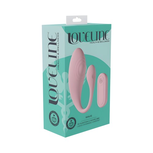 LoveLine Wave C-shape Vibe - Waterproof Remote Pink