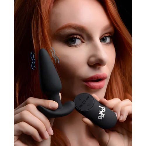 Plug Anal De Silicona Vibrante 21x Con Control Remoto - Negro