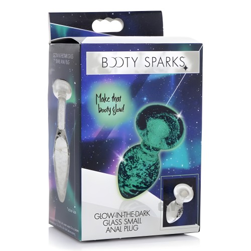 Plug Anal - Glow-in-the-dark Glass Anal Plug - Small