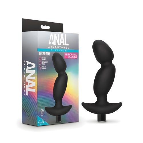 Masajeador Prostático Vibrador de Silicona Platinum Blush Anal Adventures 04 - Negro