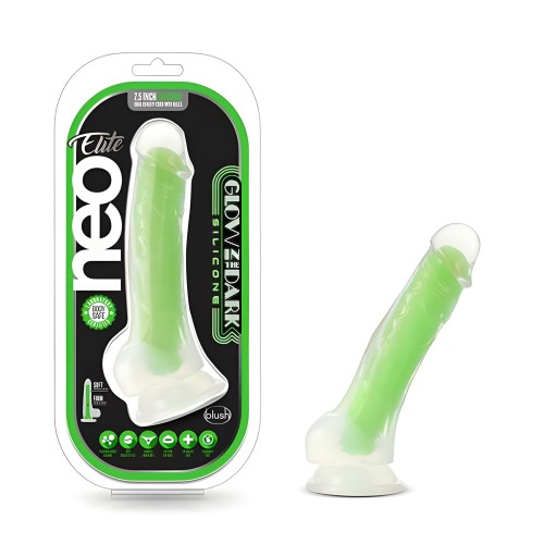 Dildo Dual Density Glow In The Dark Viper 7.5 In de Silicona con Bolas Verde Neón