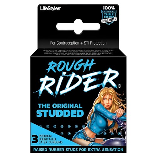 Condones Con Estímulos Rough Rider 3 Piezas