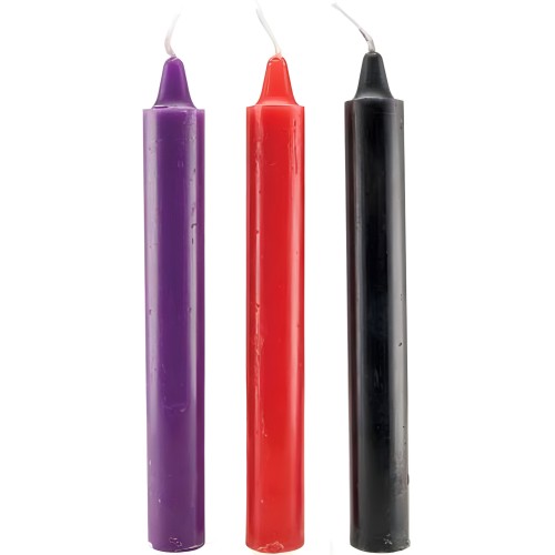 Japanese Drip Candles Red, Purple, Black