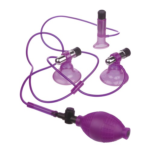 Fetish Fantasy Vibrating Triple Suckers - Purple