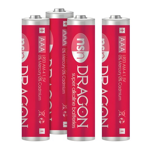 Dragon Alkaline Batteries - AAA - 4 Pack