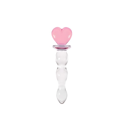 Crystal Heart Of Glass Wand - Pink