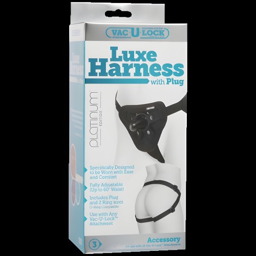 Arnés Luxe Vac-U-Lock en Negro