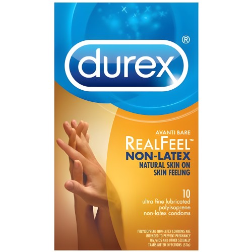 Condones Durex Avanti Bare Real Feel Sin Látex - Paquete de 10