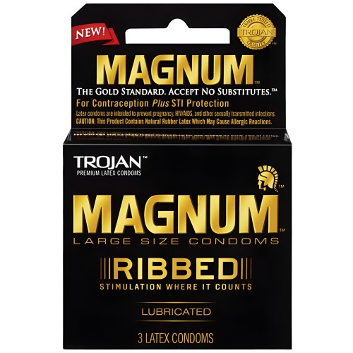 Trojan Magnum Condones Ribeteados de Latex