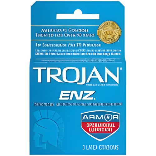 Trojan Enz Condom with Spermicidal Lubricant - 3 Pack
