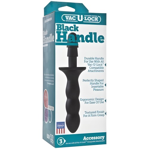 Mango Negro Vac-U-Lock - Herramienta de Placer Versátil