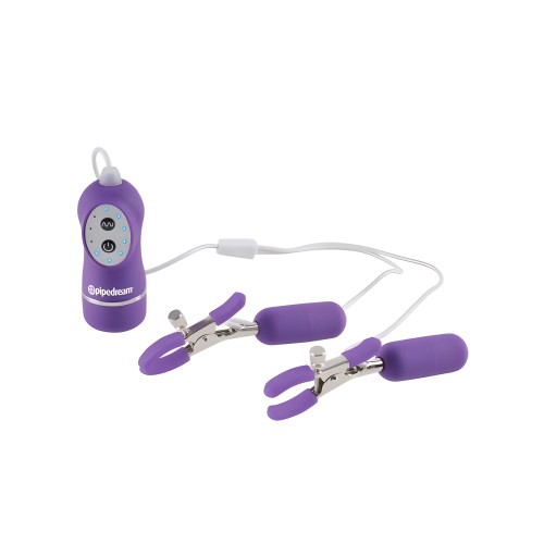 Pinzas Vibradoras para Pezones Fetish Fantasy - Púrpura