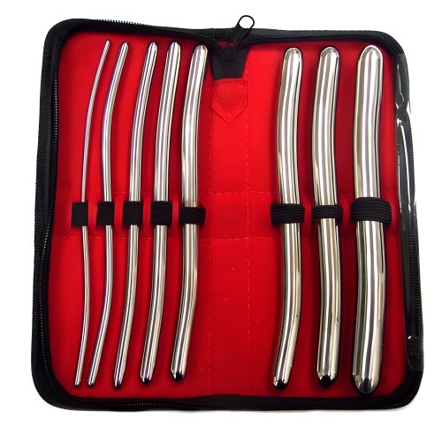 Rouge Stainless Steel Hegar Dilator Set - 8 Pieces