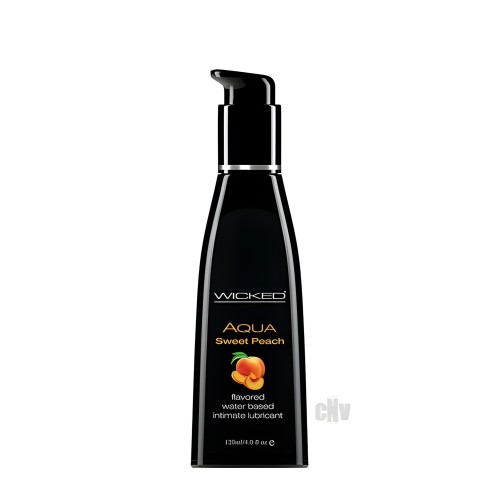 Lubricante Sabor Durazno Dulce Wicked Aqua - 4oz