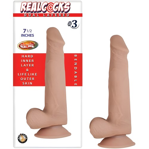 Real Cocks Dual Layered Dildo 7.5 Inches