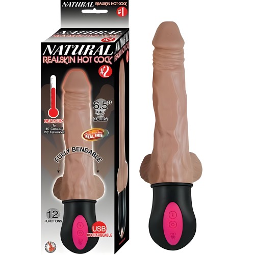 Natural Realskin Hot Cock #2 - Vibrador Flexible