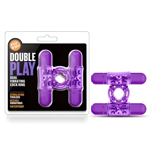 Blush Play With Me Dual Vibrating Cockring Purple