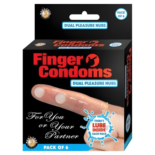 Condones para Dedos Doble Placer 6 Pack