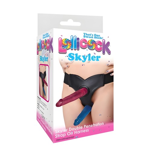 Arnés Lollicock Double Dong Skyler Con Dildos
