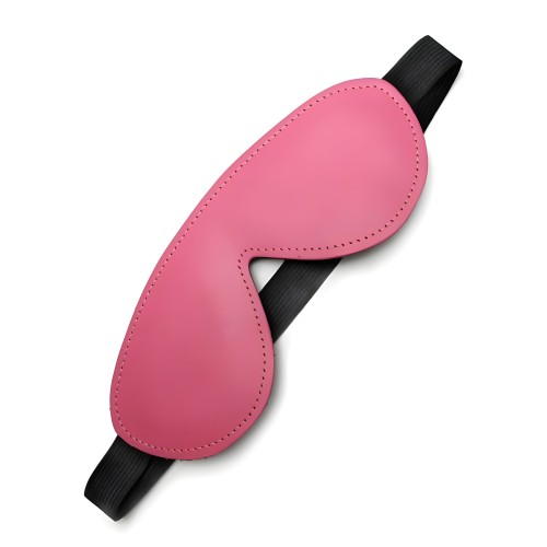 Pink Bound Leather Blindfold - Kinklab
