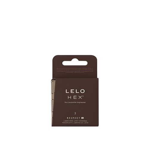 Condones Lelo Hex Respect XL Paquete de 3
