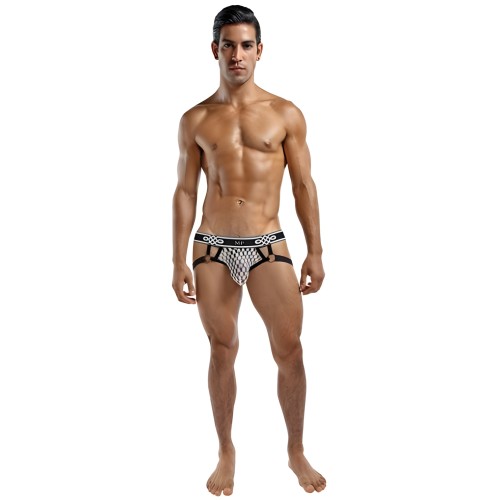 Jock Strap con Anillo Peep Show Blanco L/XL