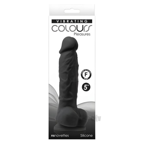 Dildo Vibrante 5" Colores Placer - Negro