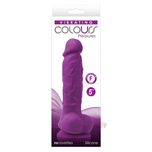 Dildo Vibrante Colours Pleasures - Púrpura