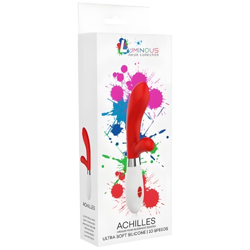 Luna Neon Achilles Estimulador Dual Ultra Suave De Silicona Rojo