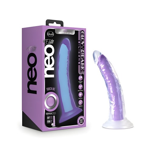 Dildo Brillante en la Oscuridad - Púrpura Neón
