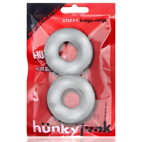 Oxballs Stiffy 2-pack Bulge Cockrings Silicone Tpr Clear Ice